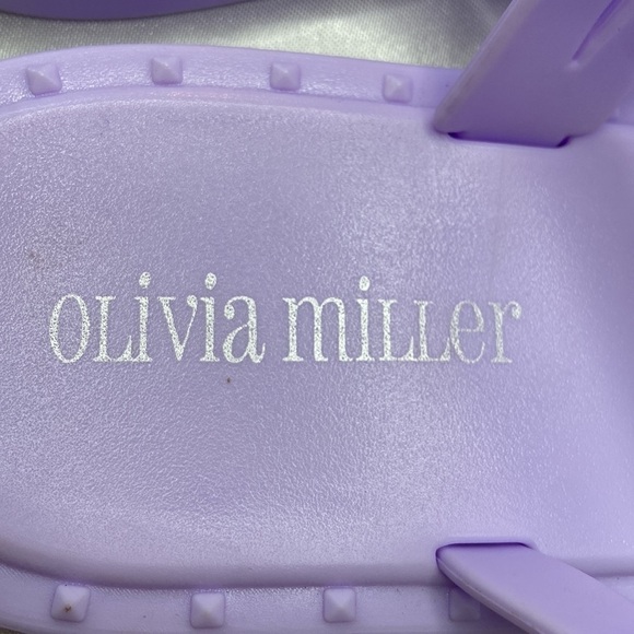 Olivia Miller Women’s Pastel Purple Jelly Slip On Studded Slide Sandals Size 8 - Picture 10 of 12